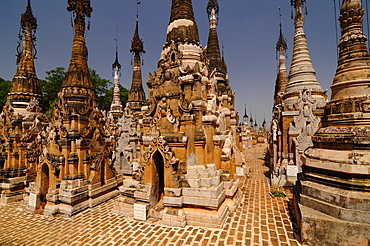 The pagodas of Kakku, Shan State, Myanmar, Asia