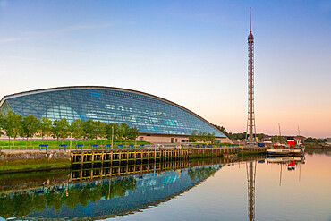 Science Centre, Glasgow Tower, PS Waverley, River Clyde, Glasgow, Scotland, United Kingdom, Europe