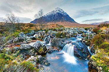 Buachaille Etive Mor, River Coupall, Glen Etive, Western Highlands, Scotland, United Kingdom, Europe