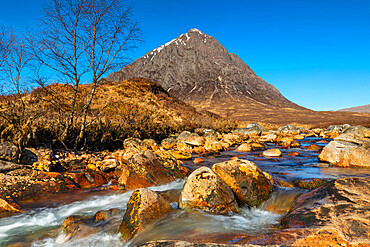 Buachaille Etive Mor, River Coupall, Highlands, Scotland, United Kingdom, Europe