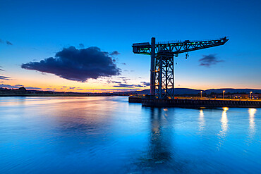 Clydebank Titan, cantilever crane, River Clyde, Scotland, United Kingdom, Europe