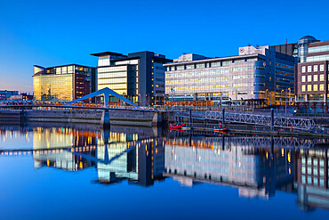 International Financial Services District, (IFSD), Broomielaw, River Clyde, Glasgow, Scotland, United Kingdom, Europe