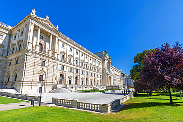 Rear entrance to the Hofburg Palace and Neue Burg museum, Burggarten, Vienna, Austria, Europe