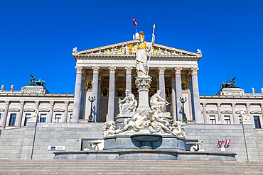 Pallas Athene statue, Austrian Parliament, Vienna, Austria, Europe