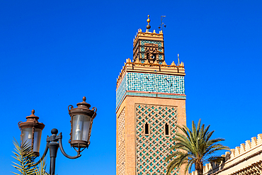 The minaret, Kasbah Mosque, El-Mansour Mosque, UNESCO World Heritage site, Marrakesh, (Marrakech), Morocco, North Africa, Africa