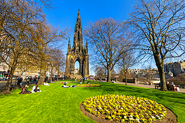 Sir Walter Scott Monument, East Princes Street Gardens, Edinburgh, Scotland, United Kingdom, Europe