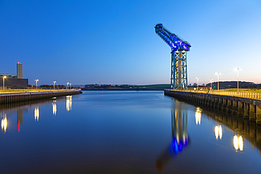 Clydebank Titan, cantilever crane, River Clyde, Clydebank, Scotland, United Kingdom, Europe