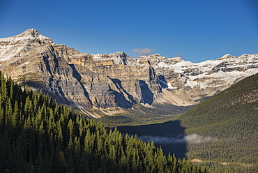 Looking toward Mount Bell from the Arnica Lake Trail, Banff National Park, UNESCO World Heritage Site, Alberta, Canadian Rockies, Canada, North America