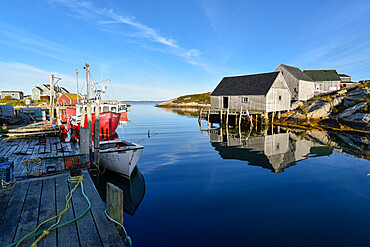 Fishing Sheds in the village of Peggy's Cove, Nova Scotia, Canada, North America