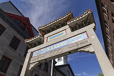 Chinatown Gate in Montreal, Quebec, Canada, North America