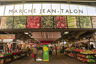 Regional produce on display in Jean Talon Market (Marche Jean-Talon), Montreal, Quebec, Canada, North America