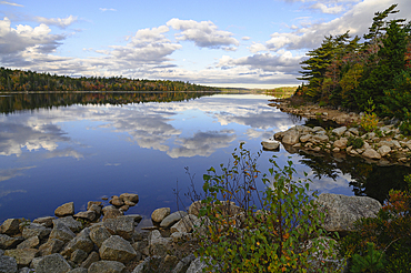 Long Lake Provincial Park in Autumn, Nova Scotia, Canada