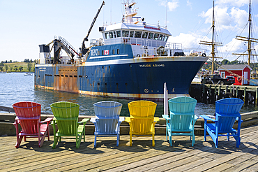Boats and Docks, Lunenburg Harbourfront, Nova Scotia, Canada