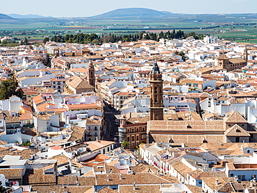 View from the hilltop fortress, Antequera, Andalucia, Spain, Europe