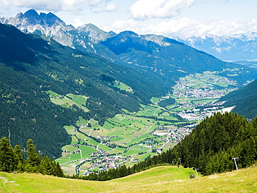 Mountain valley in the Alps, Stubai, Tyrol, Austria, Europe