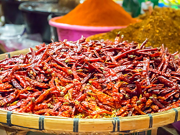 Chillies, Luang Prabang, Laos, Indochina, Southeast Asia, Asia