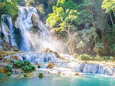 Keang Si waterfall, Luang Prabang, Laos, Indochina, Southeast Asia, Asia