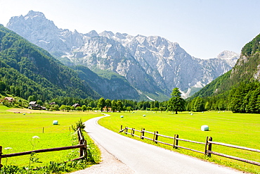 Alpine valley of Logarska Dolina, Slovenia, Europe