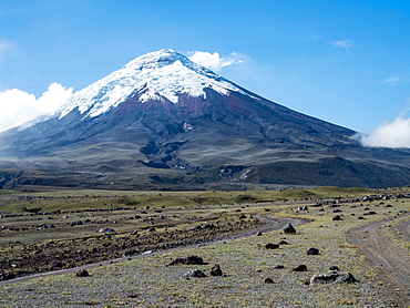 Rubble fields from Cotopaxi volcano, Cotopaxi National Park, Andes mountains, Ecuador, South America