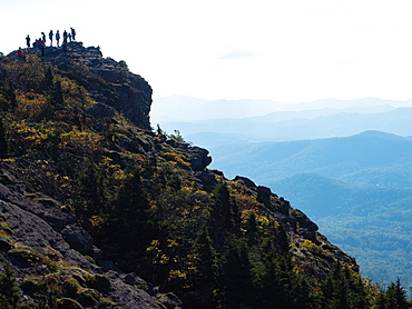 View from the peak of Grandfather Mountain, Blue Ridge Mountains, Appalachia, North Carolina, United States of America, North America