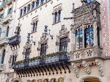 Facade of Casa Amatller, designed by Puig i Cadafalch, Barcelona, Catalonia, Spain, Europe