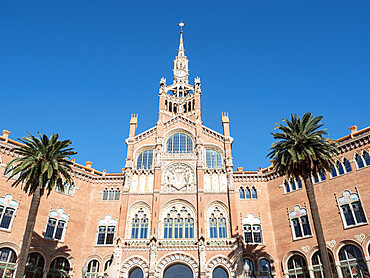 Hospital de la Santa Creu i de Sant Pau, the art nouveau former hospital of Barcelona, Barcelona, Catalonia, Spain, Europe