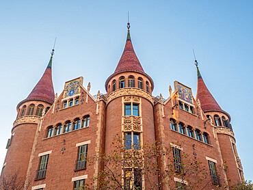 Casa Terrades (Casa de las Punxes) (House of Spires), designed by Josep Puig i Cadafalch, Barcelona, Catalonia, Spain, Europe