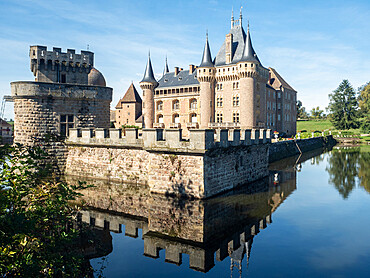 Chateau dating from between 14th and 19th centuries, of the town of La Clayette, Saone-et-Loire, in southern Burgundy, France, Europe