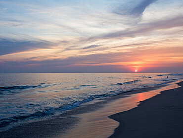 Sunset at Playa Bacocho, Oaxaca, Mexico, North America