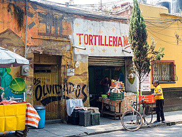 The tiny neighborhood of La Romita is one of the only parts of the city that looks like small-town Mexico, Mexico City, Mexico, North America