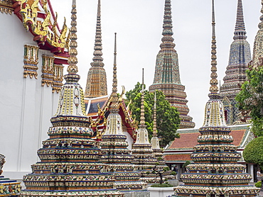 Chedis, Wat Pho, Bangkok, Thailand, Southeast Asia, Asia