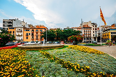 Placa de Catalunya in Girona, Catalonia, Spain, Europe