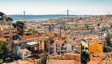 Panoramic viewpoint Sophia de Mello Breyner Andresen (Miradouro da Graca), Lisbon, Portugal, Europe