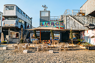 Village Underground Lisboa is an international platform for creativity, art, and culture. It has an original architectural structure built with two buses and 14 shipping containers converted into multidisciplinary creative spaces