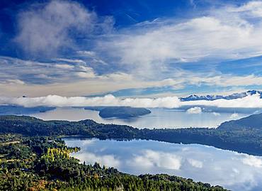 Nahuel Huapi Lake seen from Cerro Campanario, Nahuel Huapi National Park, Rio Negro Province, Argentina, South America