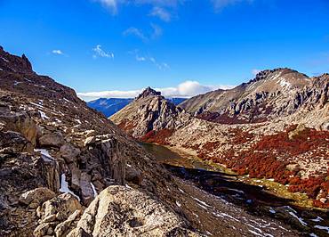 Toncek Lagoon Valley, elevated view, Nahuel Huapi National Park, Rio Negro Province, Argentina, South America