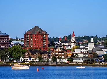 Puerto Varas skyline, Llanquihue Province, Los Lagos Region, Chile, South America