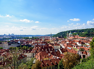 Mala Strana (Lesser Town), elevated view, UNESCO World Heritage Site, Prague, Bohemia Region, Czech Republic, Europe