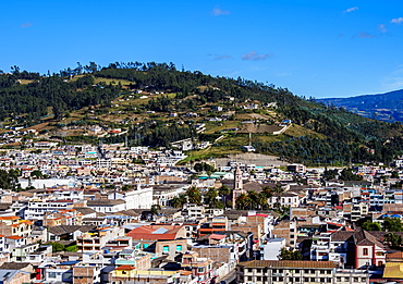 City Center, elevated view, Otavalo, Imbabura Province, Ecuador, South America