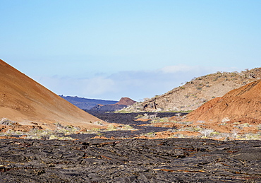 Lava field in Sullivan Bay, Santiago (James) Island, Galapagos, UNESCO World Heritage Site, Ecuador, South America