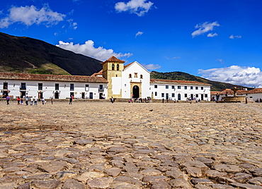 Our Lady of the Rosary Church, Plaza Mayor, Villa de Leyva, Boyaca Department, Colombia, South America