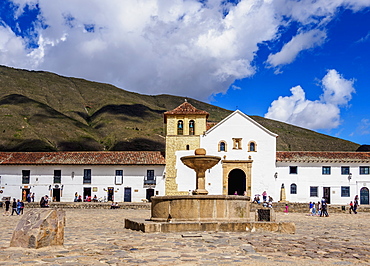 Our Lady of the Rosary Church, Plaza Mayor, Villa de Leyva, Boyaca Department, Colombia, South America