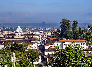 Popayan Cityscape, elevated view, Cauca Department, Colombia, South America