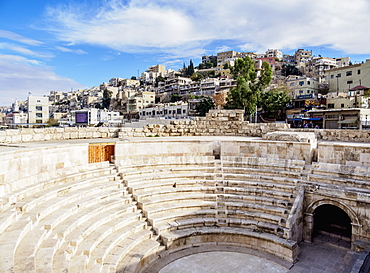 Roman Odeon Theatre, Amman, Amman Governorate, Jordan, Middle East