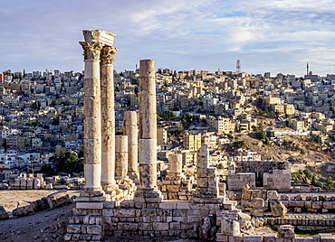 Temple of Hercules ruins, Amman Citadel, Amman Governorate, Jordan, Middle East