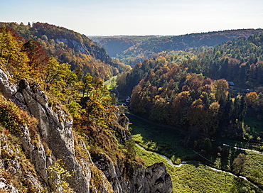 Autumn in Pradnik River Valley, Ojcow National Park, Krakow-Czestochowa Upland (Polish Jura), Lesser Poland Voivodeship, Poland, Europe