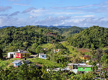 Nine Mile, Bob Marley's birthplace, elevated view, Saint Ann Parish, Jamaica, West Indies, Caribbean, Central America