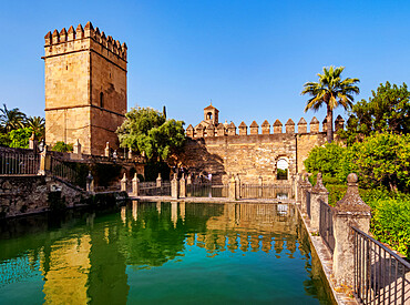 Gardens of Alcazar de los Reyes Cristianos (Alcazar of the Christian Monarchs), UNESCO World Heritage Site, Cordoba, Andalusia, Spain, Europe