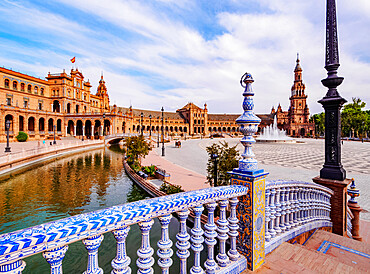 Plaza de Espana de Sevilla (Spain Square), Seville, Andalusia, Spain, Europe