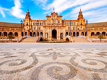 Plaza de Espana de Sevilla (Spain Square), Seville, Andalusia, Spain, Europe